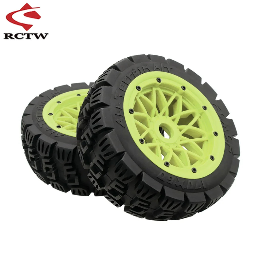 All Terrain Super Wear-resistant Complete Tyre Rear or Front Wheel Tire Set for 1/5 HPI ROFUN ROVAN KM BAJA 5B SS Rc Car Parts