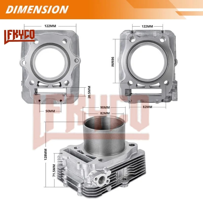 Motorcycle Accessories 82mm Engine Parts Cylinder Kit 400CC Motor for Suzuki Eiger 400 King Quad 400 LTA400F 4x4 ATV Motoblock