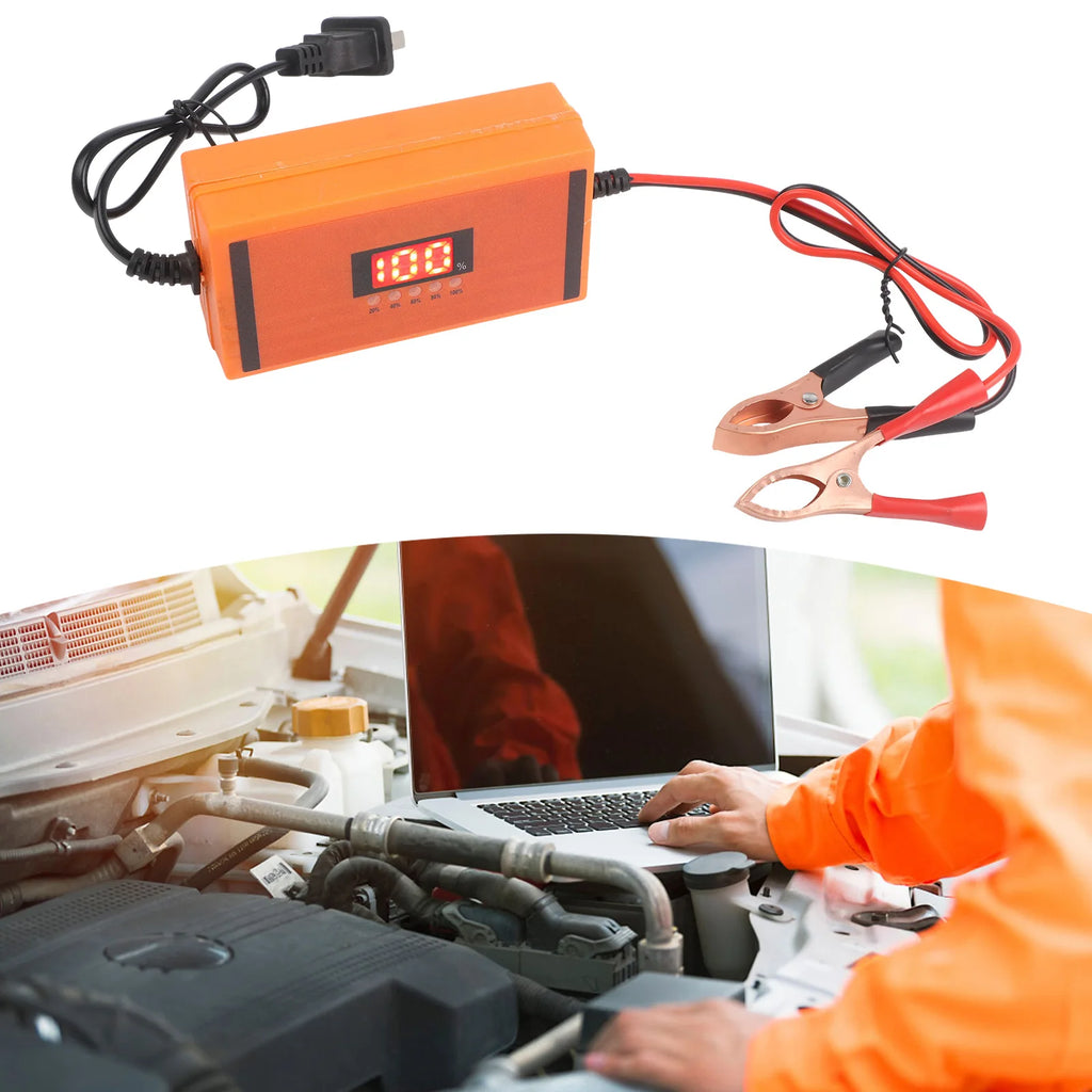 12V 3-20A Car Battery Charger Lead-acid Batteries Charger Fast Charging Car Motorcycle Battery Charger