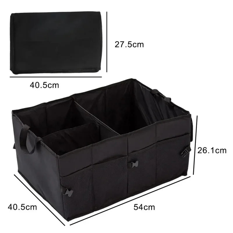Big Capacity Car Trunk Organizer Collapsible Storage Box Eco-Friendly Durable Auto Cargo Organizer for SUV Truck Travel