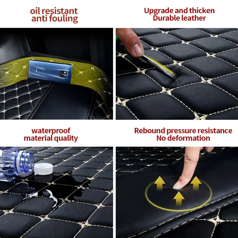 Custom Automotive Car Floor Mats For Mercedes W124 1985 1986 1987 1988 1989 Auto Luxury Leather Men Women Car Mats Full Coverage