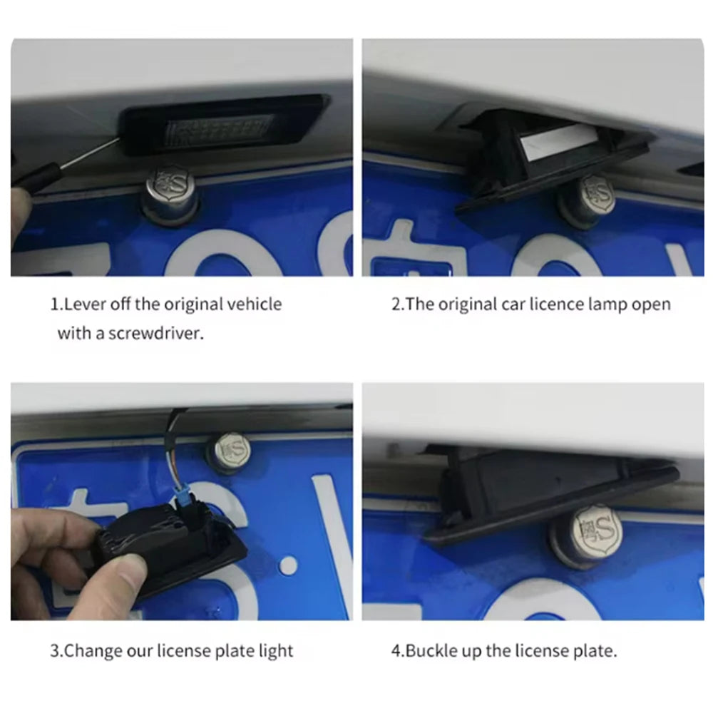 Car Led Light number plate lamp For Audi A3 8P S3 A4 B6 B7 A6 S6 A8 RS4 Q7 License Plate Lights Led Bulb Auto accessories