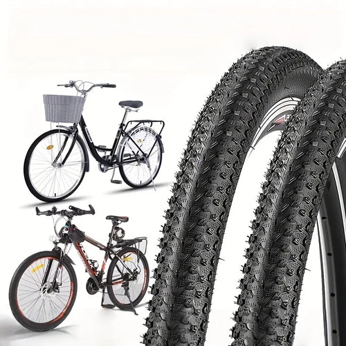 2-Pack Bike Tires 26x2.125/26x1.95,Durable Bicycle Replacement Tyre Set for MTB Road Trail Riding,Wear-Resistant Rubber Cycling