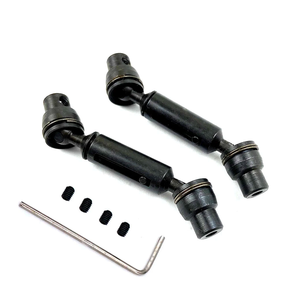 2pcs Ural Truck RC Car Spare Parts Metal Front Rear Drive Shaft for Henglong WPL Ural B36 B16 C14 C24 B24 MN D90 MN99S