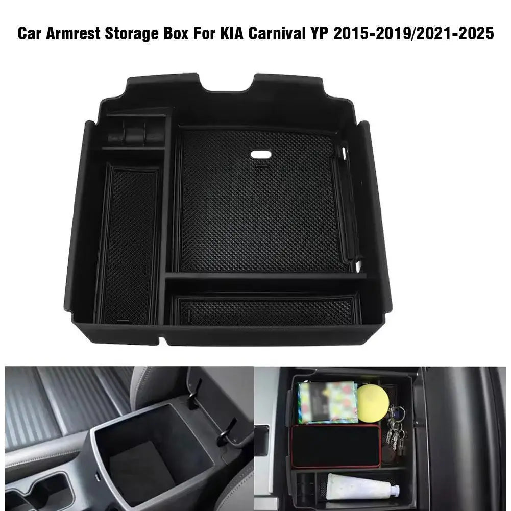 Car Central Armrest Box for KIA Carnival YP 2015-2019 KA4 MPV 2021-2025 Center Console Organizer Storage Box Car Accessories
