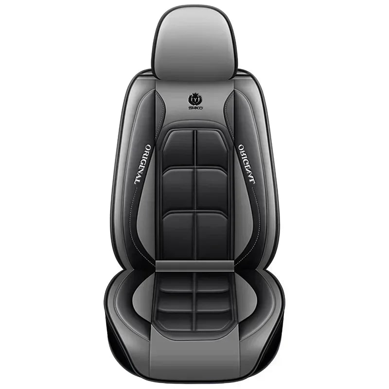 1pc Car Front Seat Cover, Rear Seat Cover All Inclusive Premium PU Leather Mat with Soft Cushion Full Package Protector Cover