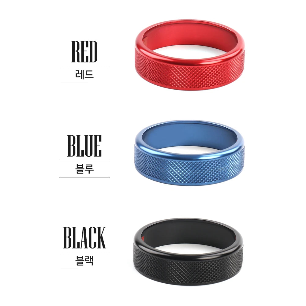 For Kia Carnival KA4 2022-2026 LHD/RHD Aluminum Alloy Central Console Gear Shift Knob Trim Ring Cover Car Interior Accessories