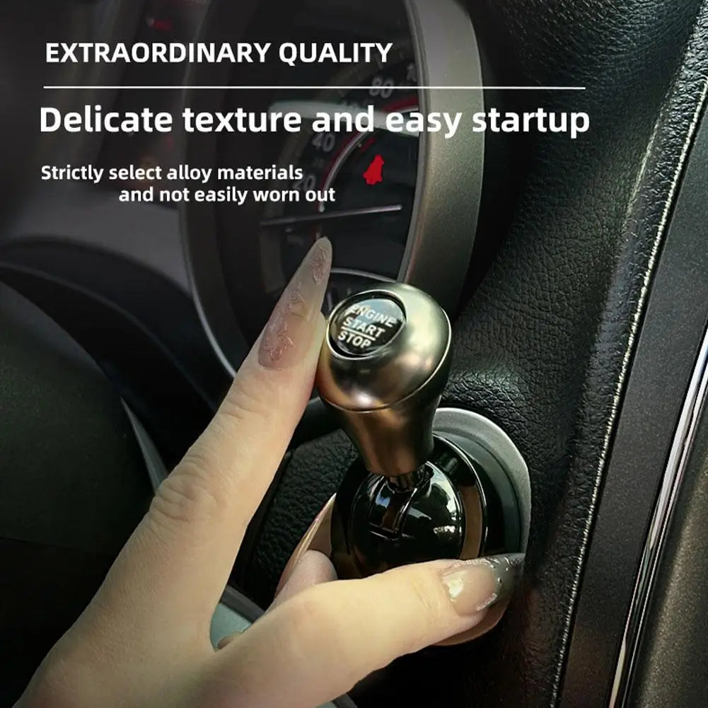  Car One-Touch Start Button with Push-to-Start Rocker Lever Car Accessories Interior Decor Push Rocker One-Touch Start accessor