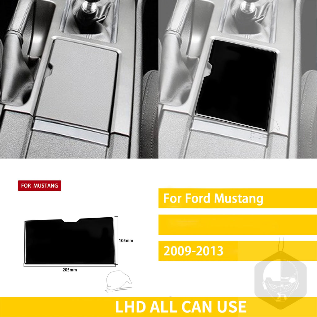 For Ford Mustang 2009-2013 Accessories Car Plastic Black Interior Door Panel Gear Cupholder Air outlet Trim Sticker Decoration