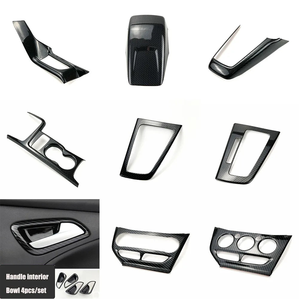 Accesorios de estilo de coche, embellecedor decorativo de fibra de carbono para Ford Focus 3 mk3 Sedán Hatchback 2012-2014