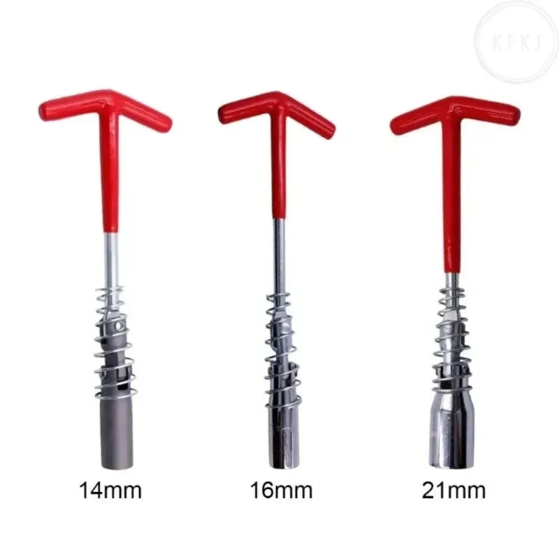 Herramienta de extracción de bujías, llave de tubo de extracción de bujías de 14 mm, 16 mm y 21 mm, llave con rotación de 360 ​​grados, herramienta de reparación de automóviles