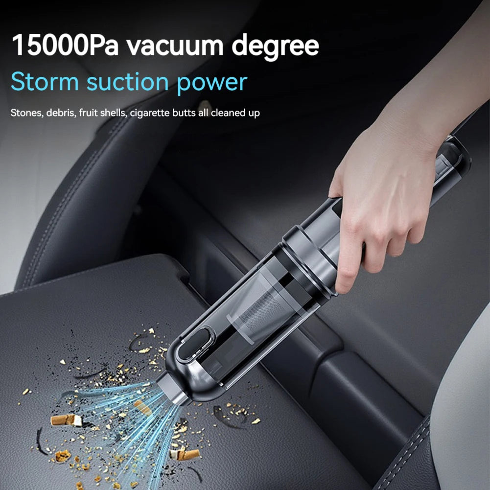 15000PA Car Vacuum Cleaner Rechargeable High Power Mini Vacuum Cleaner with Brushless Motor Handheld Vacuum for Car Home