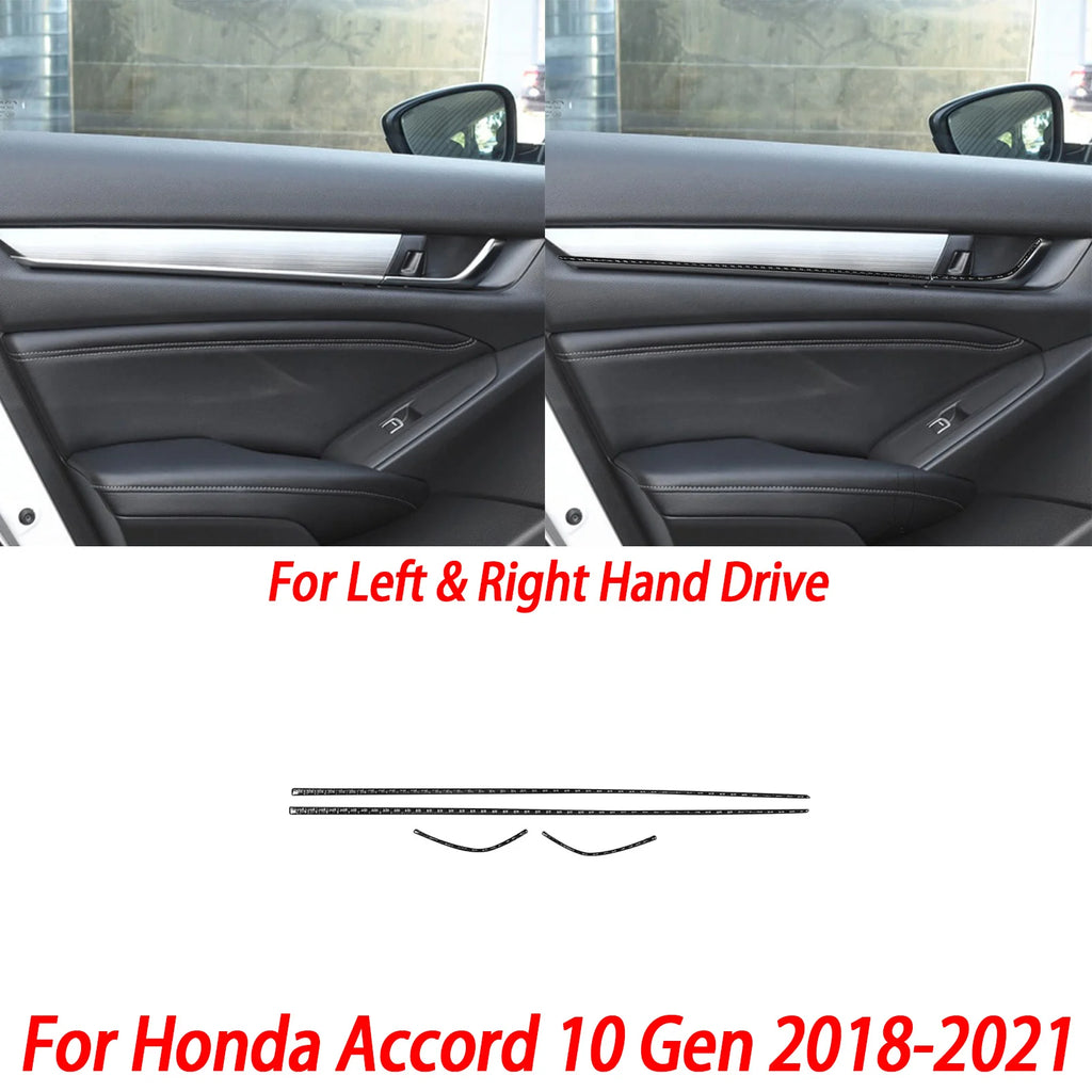 Interior Accessories Steering Wheel Central Armrest Panel Cup Holder For Honda Accord 10th Gen 2008—2021 Carbon Fiber Sticker