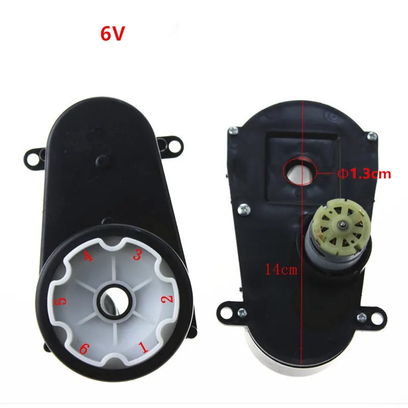 Children's electric vehicle 24V steering shaft motor, 12V/6V Ride on toys servos motor gearbox, Kid's Ride on car steering box