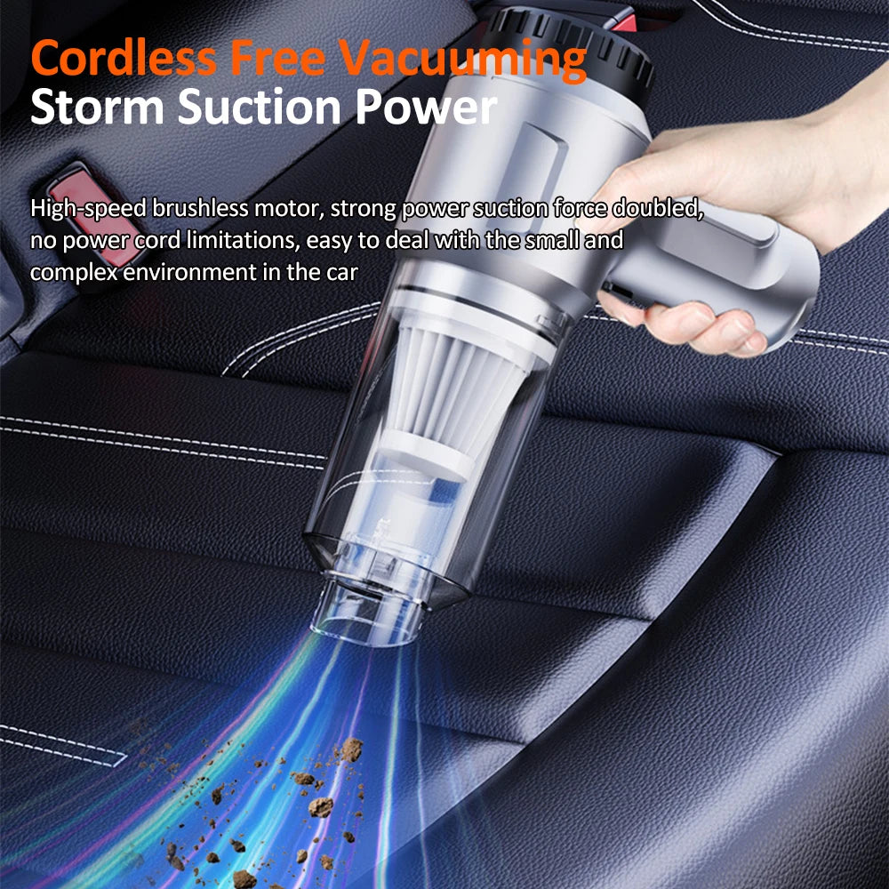 4 in 1 Wireless Handheld Vacuum Mini Car Vacuum Cleaner 11000PA High Power CordlessCar Vacuum Brushless Motor for Car Home clean