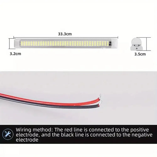 108LED Car Interior Led Light Bar With ON/OFF Switch 12V 24V Trunk Lamp For Lorry Truck Camper Boat RV Car Interior Dome Light