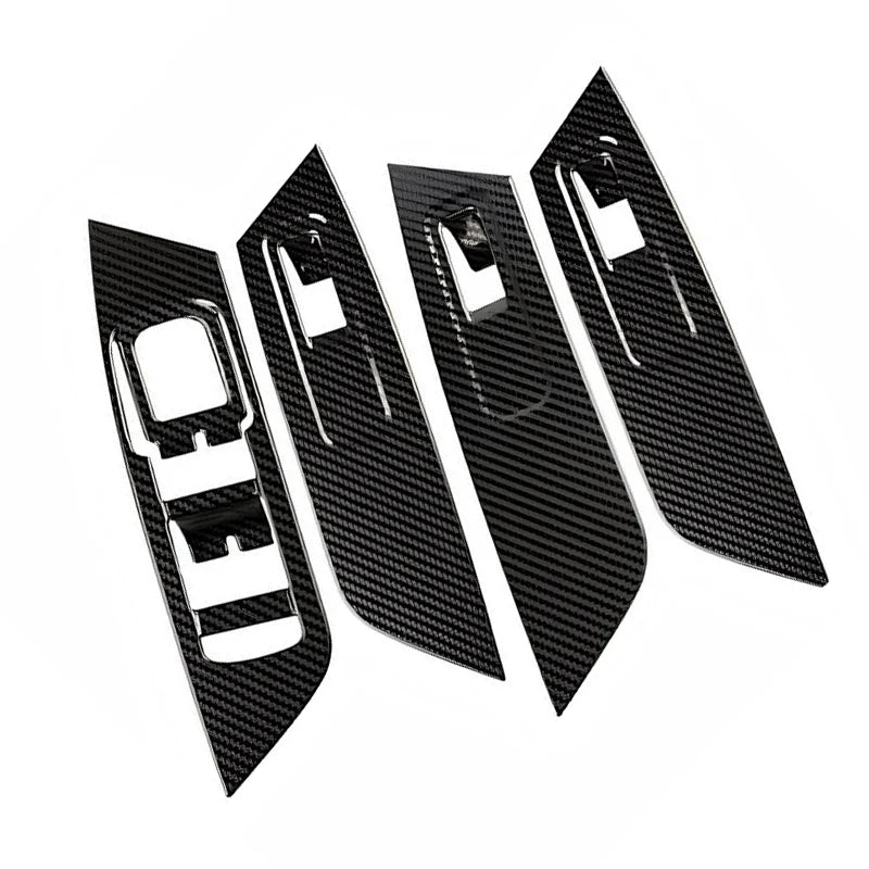 For Skoda Kodiaq 2018 2019 2020 2021 2022 Car Accessories Interior Trim Window Lifting Control Carbon Fiber Style Cover