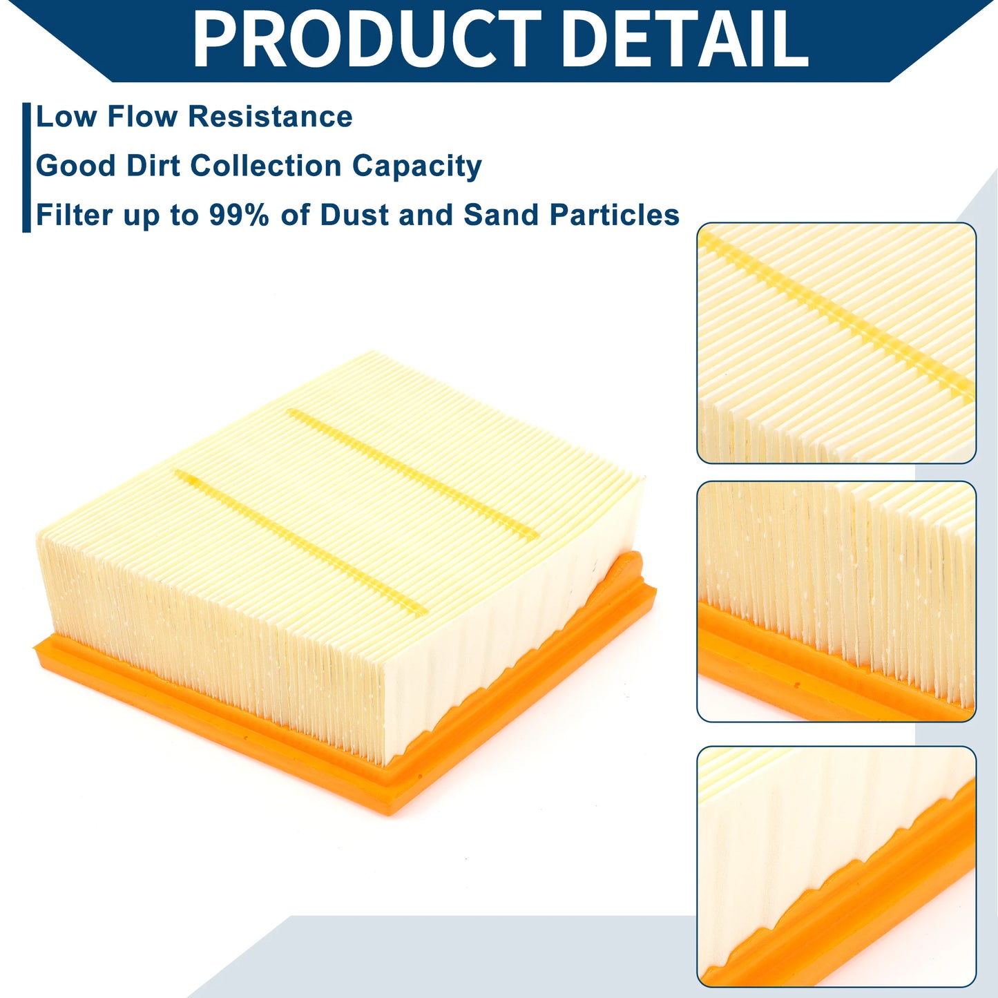 X Autohaux Car Engine Air Filter No.8V219601AA for Ford Fiesta Mk7 1.25L 1.4L 1.6L Long Life Filter Element Air Cleaner 1 Pcs