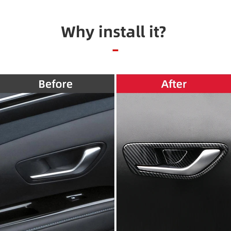 For Hyundai Tucson NX4 2021 2022 2023 Hybrid N Line Car Inner Door Handle Door Bowl Cover Decoration Accessories