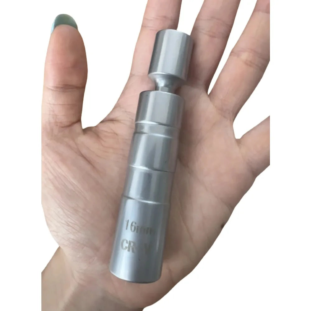 Spark plug socket wrench adapter 14mm 16mm universal joint with magnetic flexible thin-walled 3/8 "drive car maintenance tool