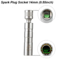 Adaptador de llave de tubo para bujías de 14 mm y 16 mm, kit de reparación, instalación, reemplazo, torsión giratoria, herramienta de extracción magnética para quitar espacios en el coche.