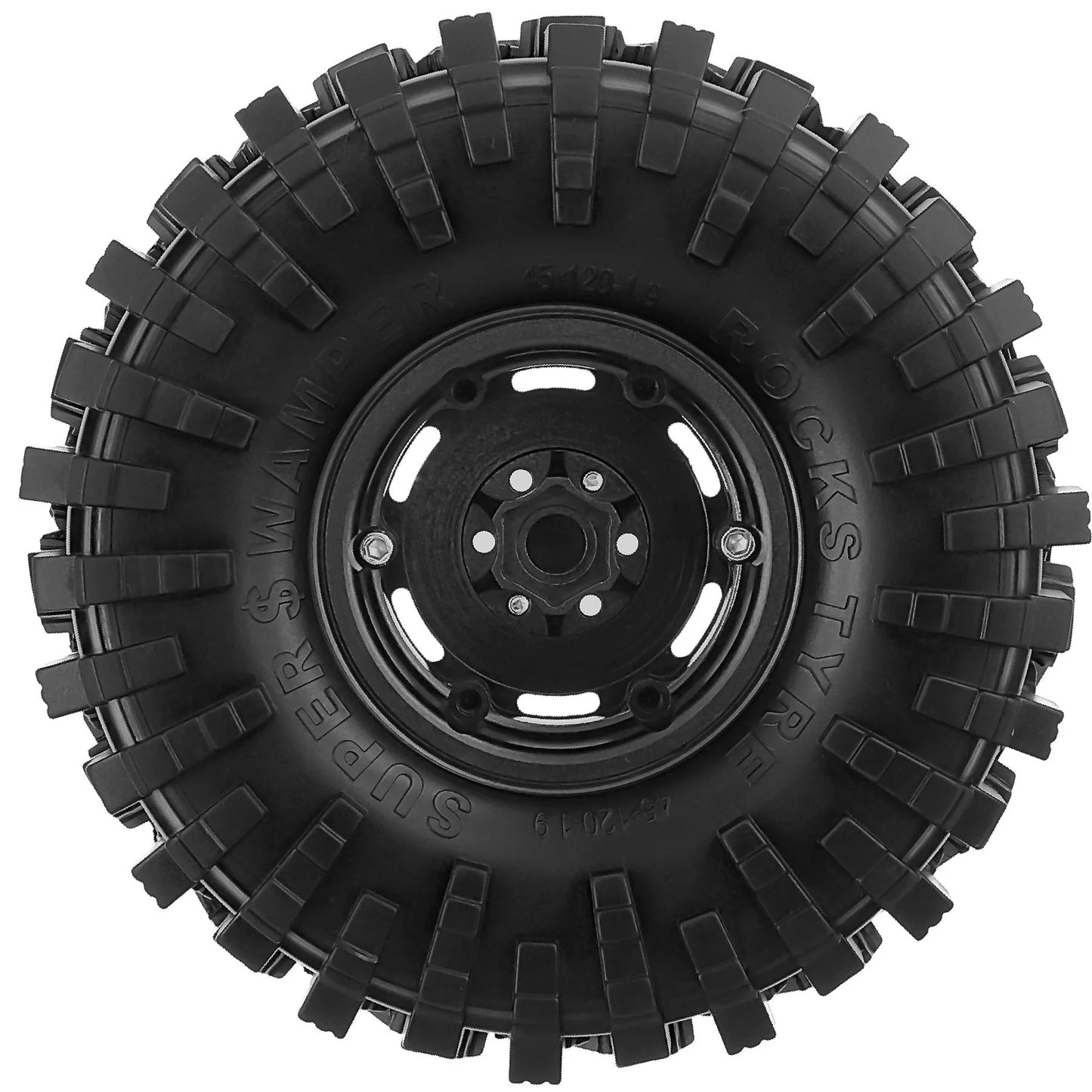 Aluminum 1.9 Beadlock Wheel Rims Tires for 1/10 Axial SCX10 SCX10 II SCX10 III TRX4 D90 90046 4PCS