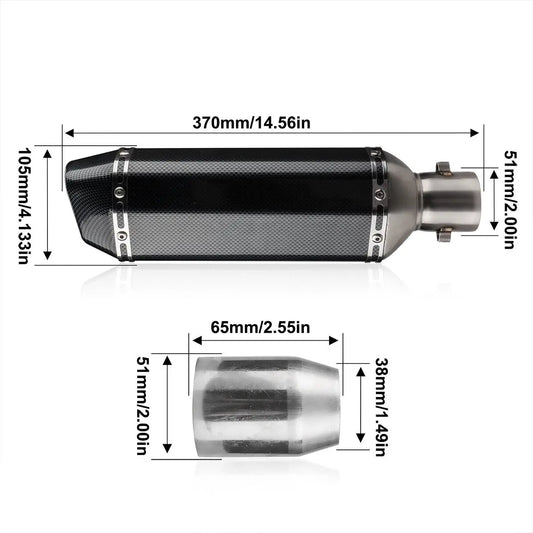 Universal Motorcycle Exhaust Muffler Escape Moto Tube  For yamaha r15 crf 230 tmax500 CB400 cb650f