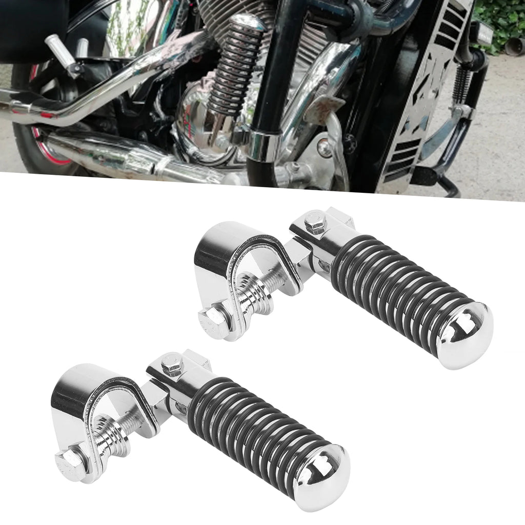 Engine Guard Footpegs Motorbike Parts Pair of Motorcycle Foot Pegs Clamp Footrest Mount for 1in Engine Crash Bar Guard Foot Pegs