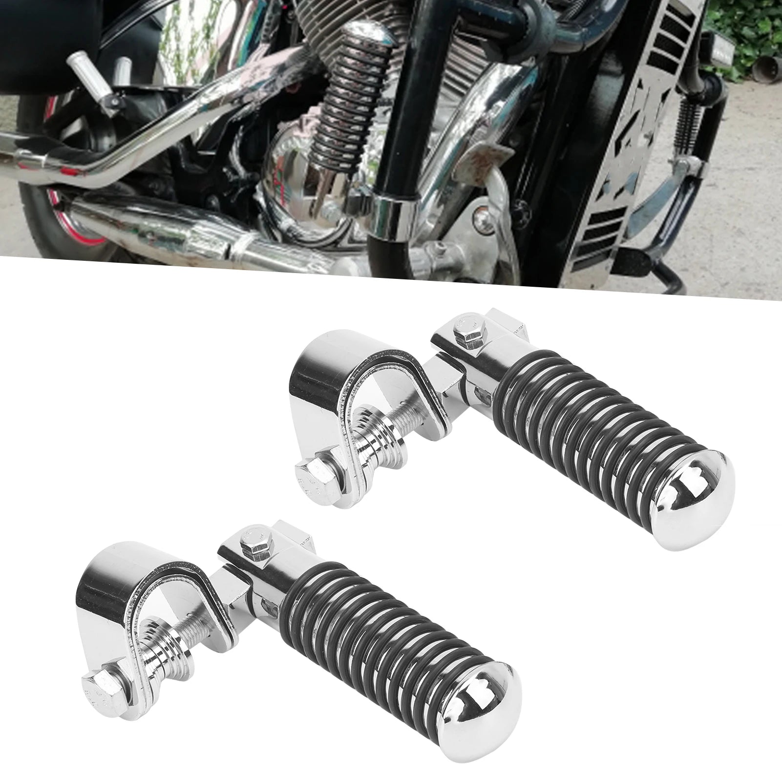 Engine Guard Footpegs Motorbike Parts Pair of Motorcycle Foot Pegs Clamp Footrest Mount for 1in Engine Crash Bar Guard Foot Pegs