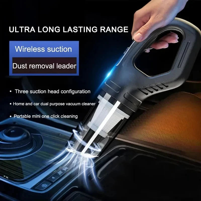 Lenovo Car Vacuum Cleaner 120W High Power USB Charge Handheld Cordless Vacuum Cleaner Strong Suction Car Home 69980000pa New