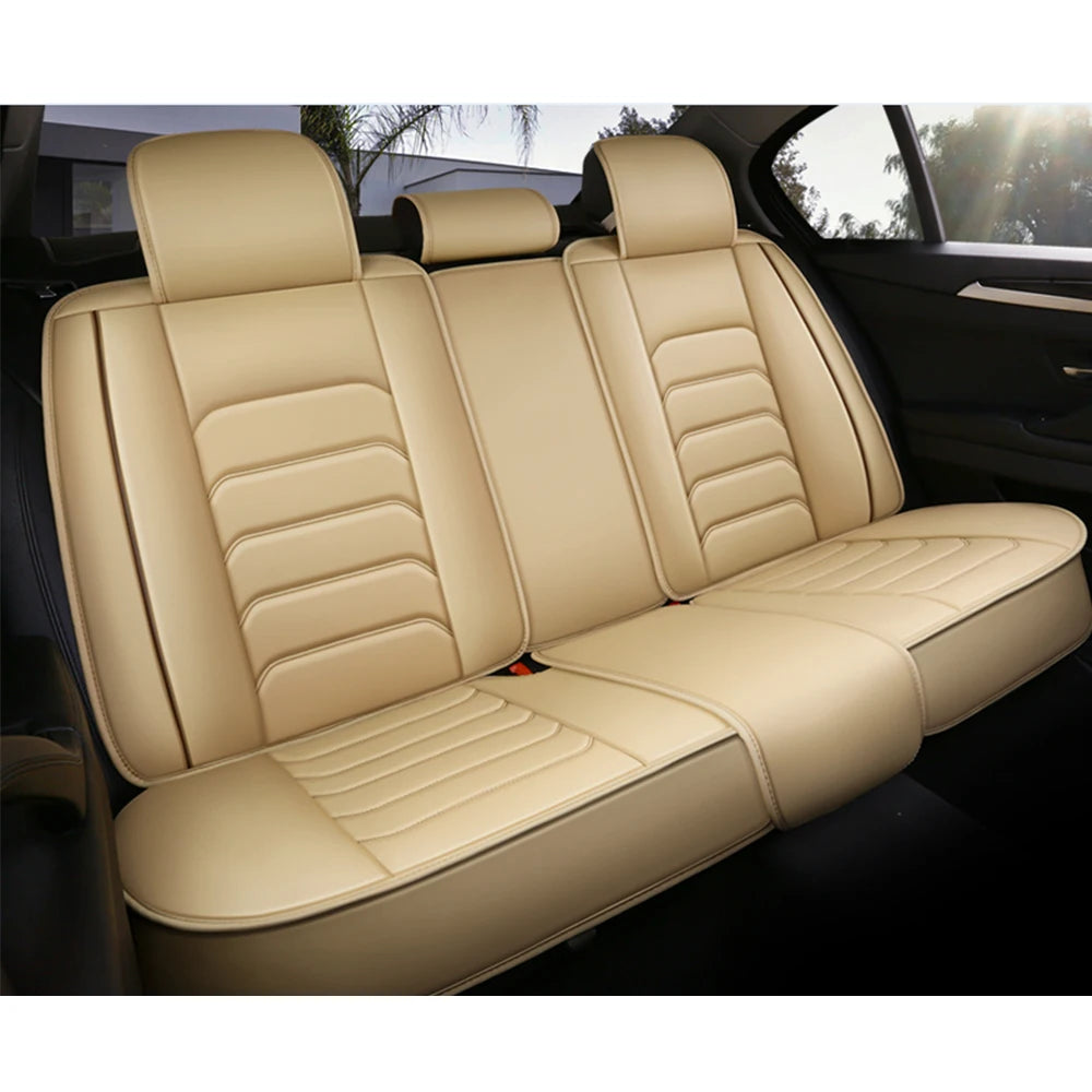 Leather Car Seat Cover for Mitsubishi ASX Lancer 9 10 Pajero 4 2 Sport l200 Outlander xl Montero Carisma Mirage Auto Accessories