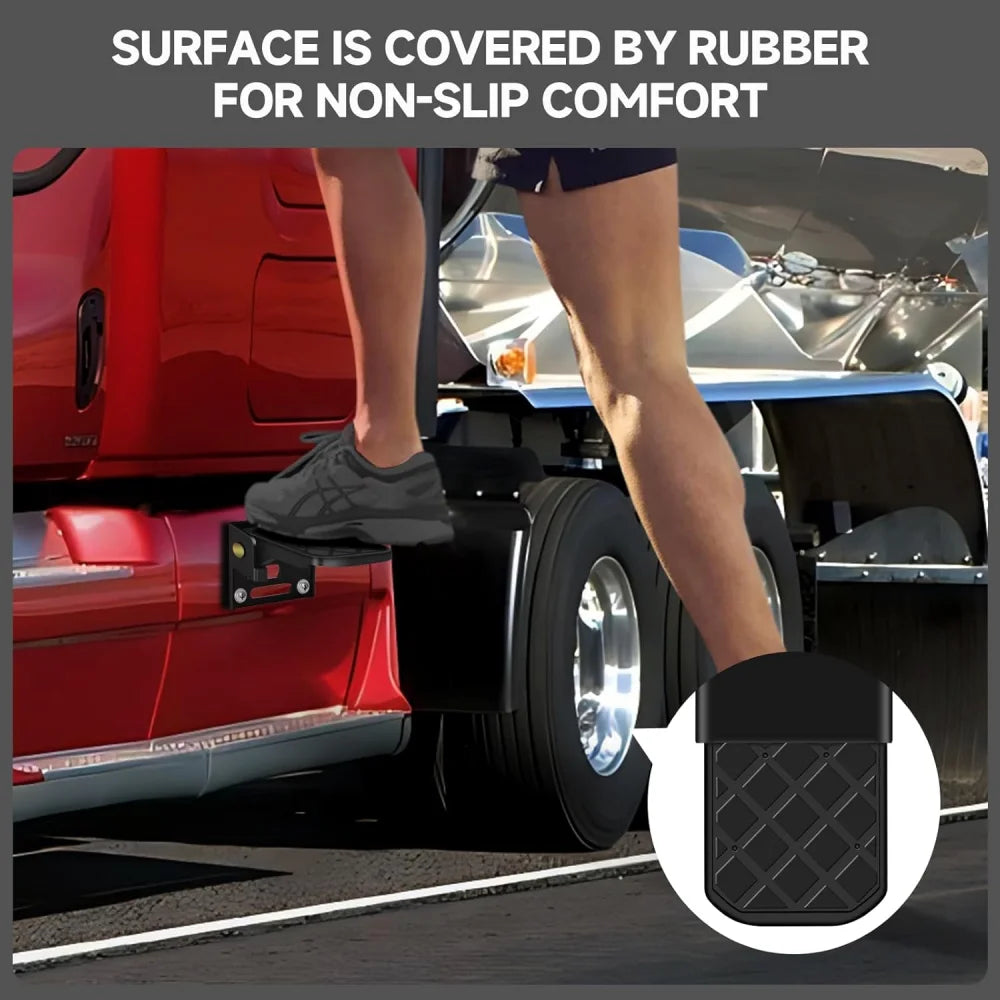2PCS RV Step Foot Rests Universal Folding Truck Bed Step Anti-Slip For Boat Trailer Bumper Pickup caravan Truck Tailgate Ladder