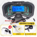 Electric Tricycle Dashboard 48V/60V/72V, Universal  Display for Mileage, Cumulative Voltage, Battery Level, and Speed