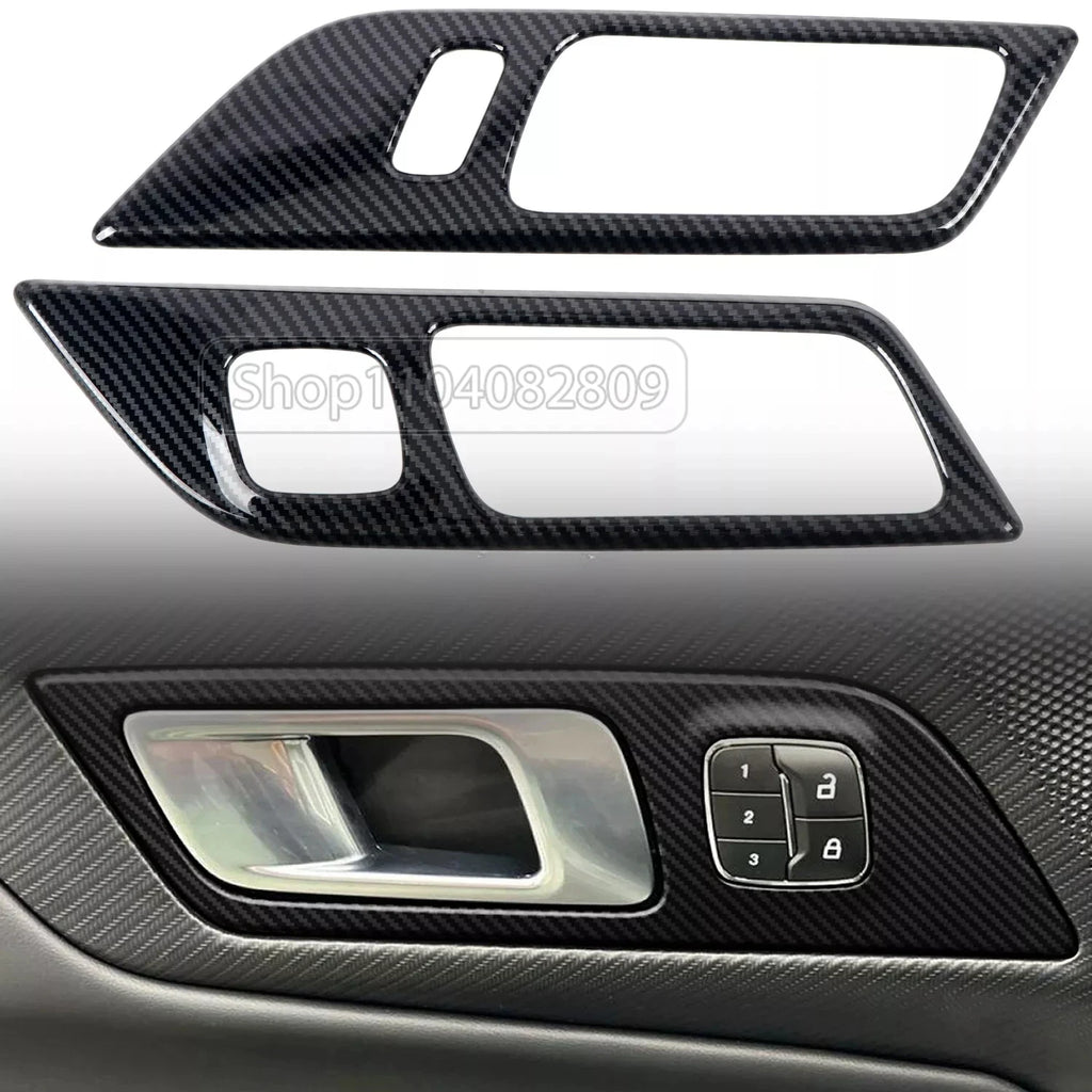 ABS Carbon Fiber Interior Accessories Kit Trim Cover For Ford Mustang AT MT 2024 2025 Center Conlose Gear Shift Panle Decoration