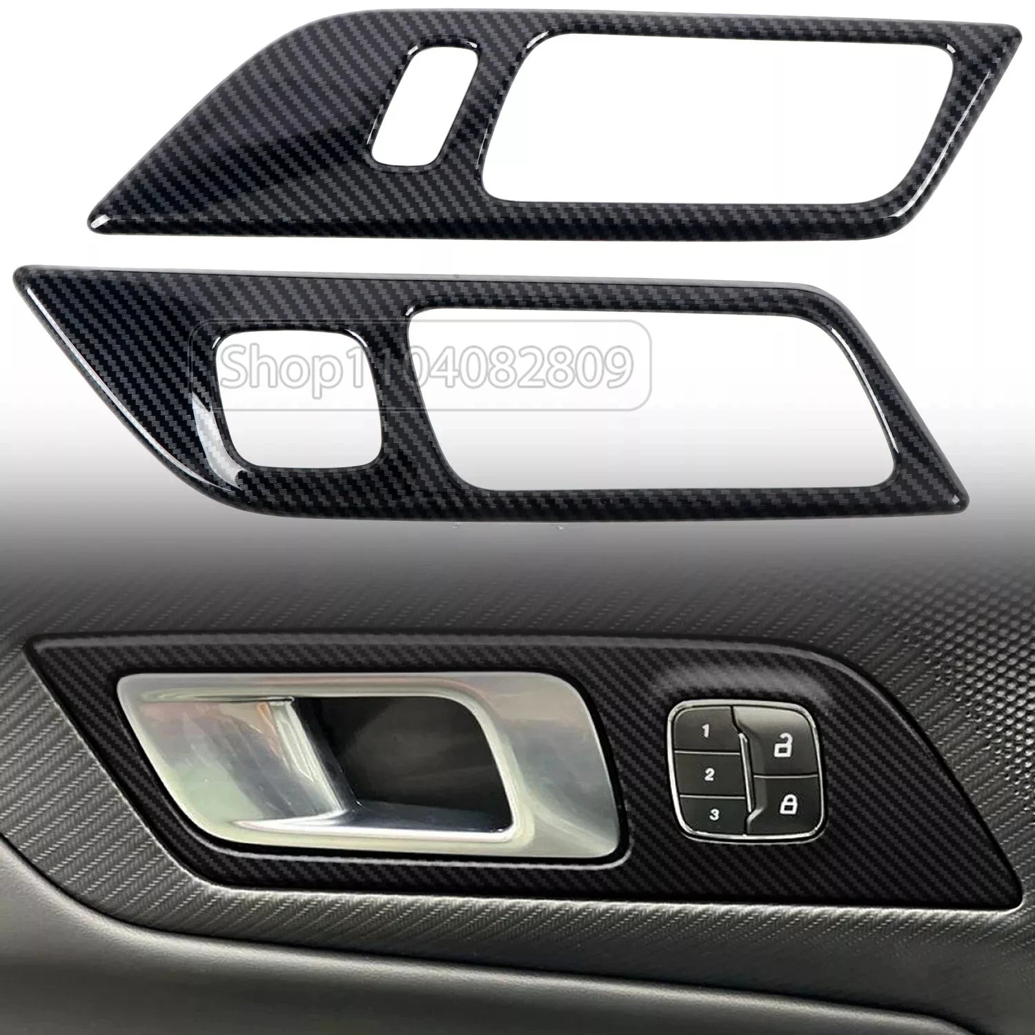 ABS Carbon Fiber Interior Accessories Kit Trim Cover For Ford Mustang AT MT 2024 2025 Center Conlose Gear Shift Panle Decoration