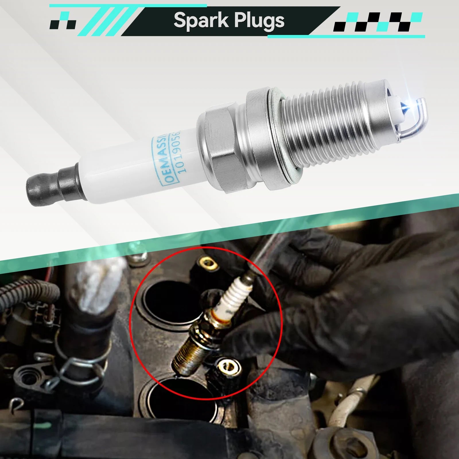 101 905 626 Bujías para Audi A1, Seat Altea, Ibiza, Skoda Fabia, Octavia, VW Beetle, Golf, Jetta, Passat B6, B7, Polo, Tiguan, Touran