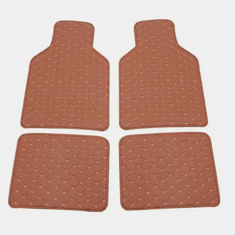 Car Floor Mats Universal 4 Pcs PU Leather Floor Mats Liners Non-Slip For Cars Truck SUV Front Rear Mats Foot Pad Car Accessories