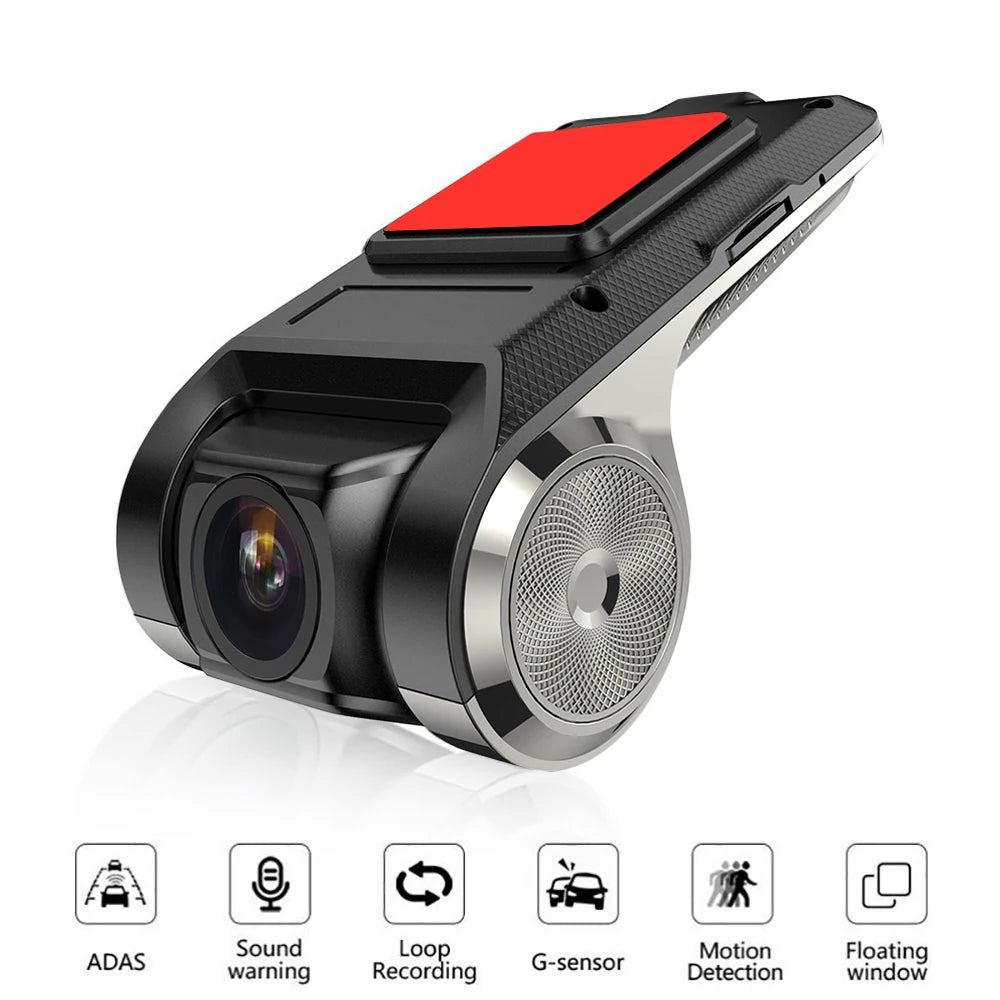 For Car DVD Android Player Navigation Full HD 720P Car DVR USB ADAS Dash Cam Head Unit Auto Audio Voice Alarm LDWS G-Shock
