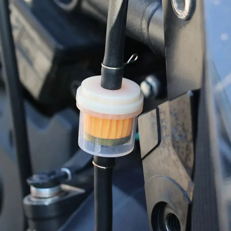 Motorcycle Inline Fuel Filter with Rubber Hose Replacement for Motorcycle Fuel System Cleaner Scooter Dirt Bike ATV Fuel Filter