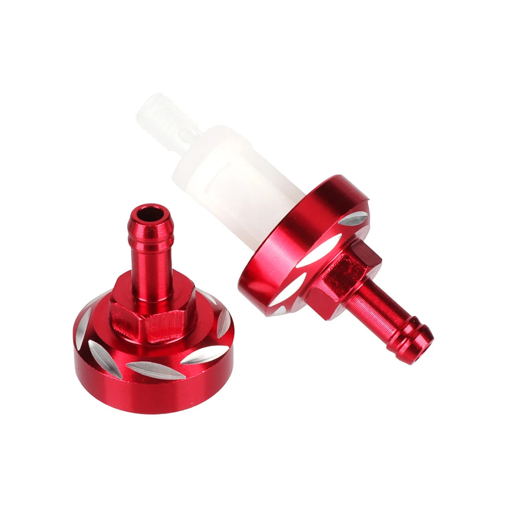 Universal 8mm CNC Aluminum Alloy Glass Gas Fuel Gasoline Oil Filter For Motocross Dirt Pit Bike ATV Buggy Quad Motorcycle Parts