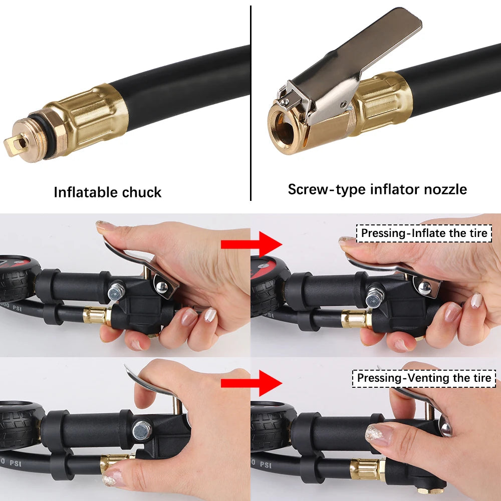 For Car Truck Vehicle Motorcycle Auto Tire Pressure Gauge Tyre Tester High Precision Monitor System Test Accessories LCD Digital