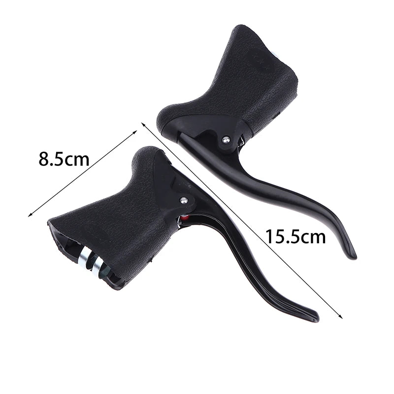 Road Bike Front Rear Brake Levers, Anti-slip Aluminum Bicycle Brake Handle Drop Bar Handlebar Brake