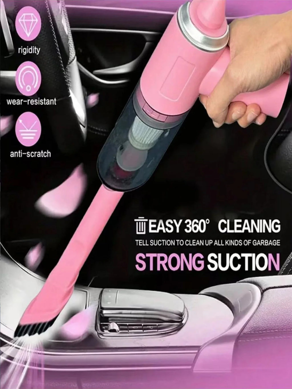 2 IN 1 Car Vacuum,  Portable Mini Cordless Cleaner, Handheld Vacuum For Home, Car, Office Desk, Powerful Suction