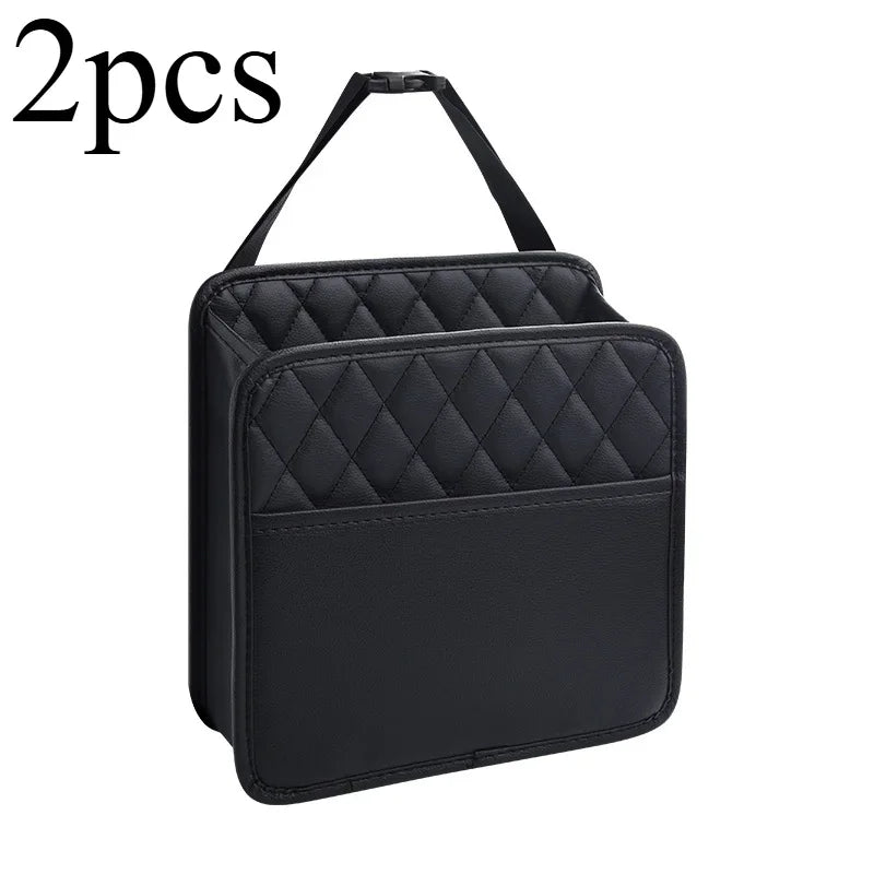 Car Organizer Multi-functional Car Seat Storage Bag Waterproof Hanging Car Seat Organizer Garbage Bag Suitable for Most Car