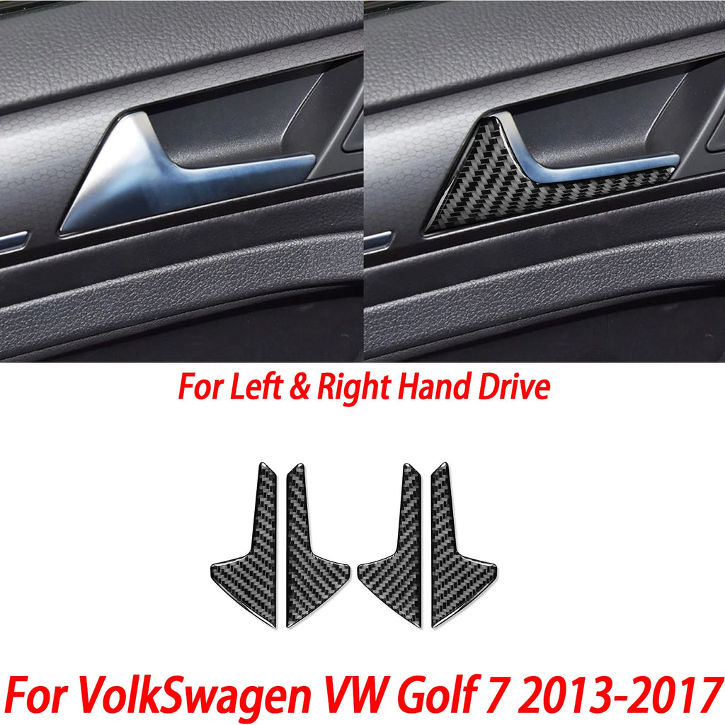 For VW Golf 7 GTI Mk7 2013-2017 Car Interior Accessories Cup Holder Frame Console AC CD Control Cover Gear Shift Panel Sticker