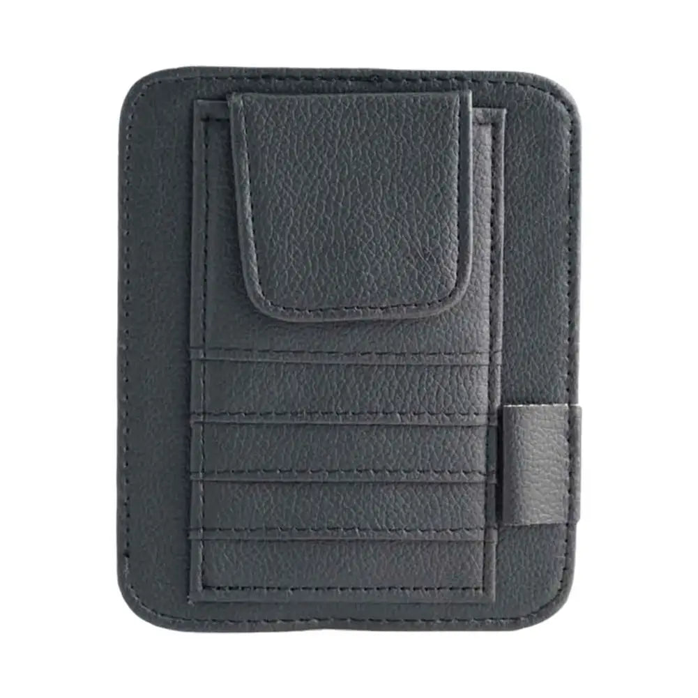 Car Sun Visor Organizer Multi-Pocket Business Card Storage Management Sunglasses Holder Visor Holder For Car Interior