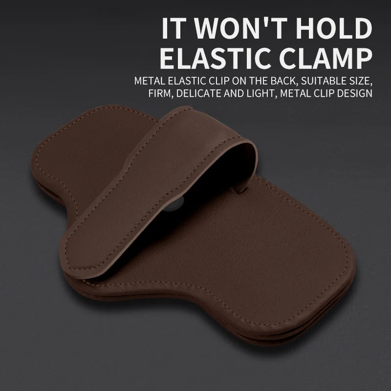Car-mounted eyeglass holder - sunglasses double holder - car sunshade for storing sunglasses, tickets and cards car accessories