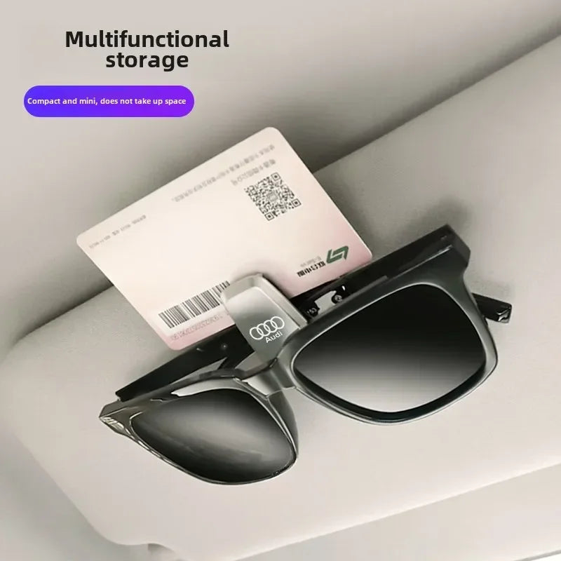 car glasses case clip storage interior modification  For Audi A1 A3 A4 A5 A6 A7 S3 S4 S5 S6 RS3 RS4 RS5 RS6 Q2 Q3 Q5 Q7 Q8 TT