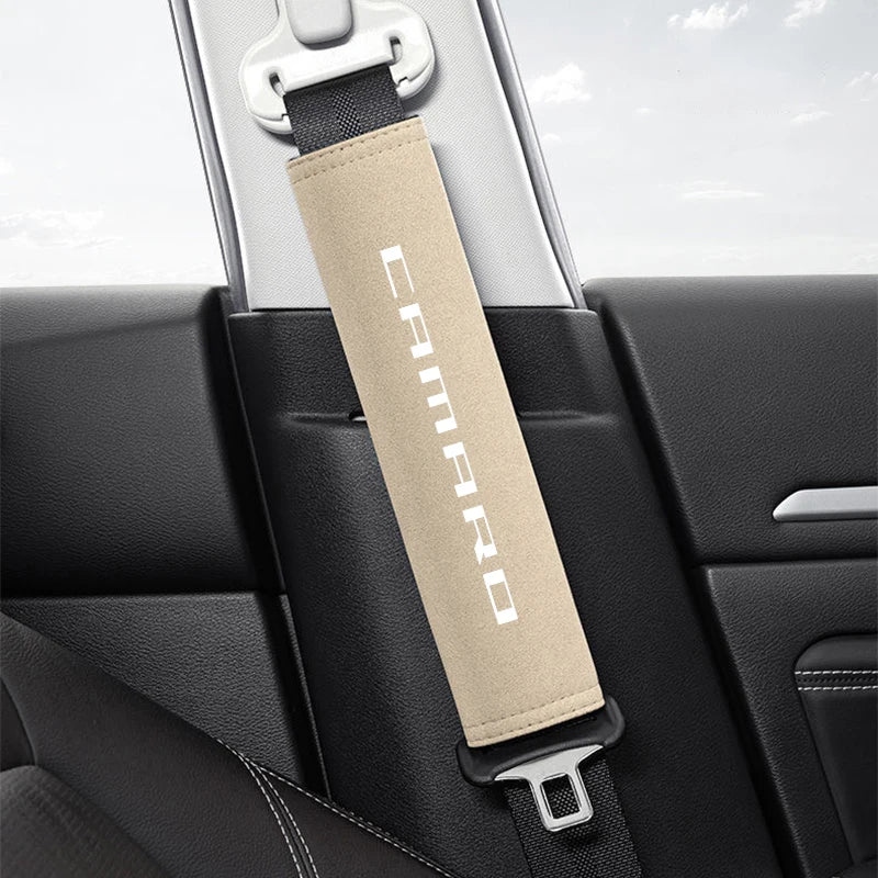 Suede Leather Car Seat Belt Safety Belt Shoulder Cover for Chevrolet CAMARO Cruze Camaro Captiva Aveo Silverado Interior Auto