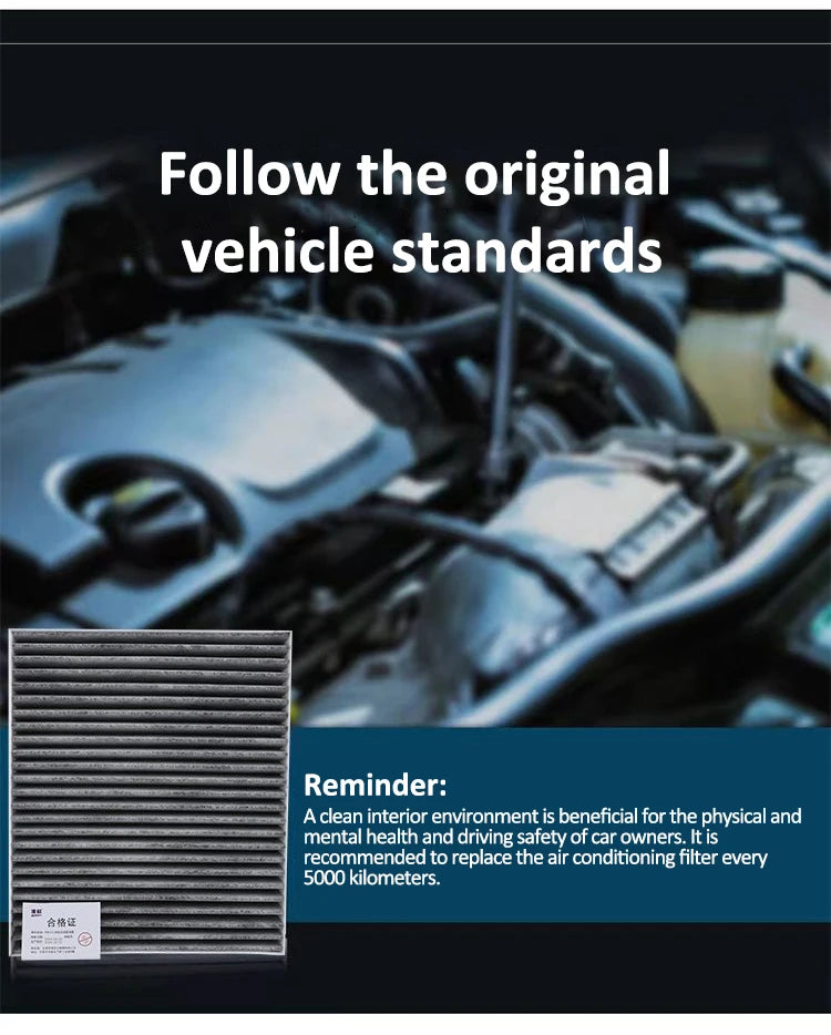 Car Filter For BYD Song L EV 2023 2024 2025 Front Grille Filters Activated Carbon Cabin Air Conditioning Filter Cars Accessoires